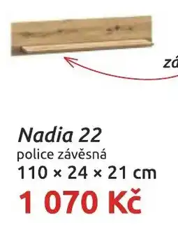 Nábytkáři Čech a Moravy Nadia 22 police závěsná nabídka