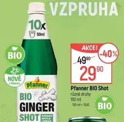 Globus Pfanner Bio ginger shot nabídka