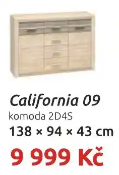 Nábytkáři Čech a Moravy California 09 komoda 2D4S nabídka