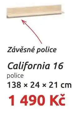 Nábytkáři Čech a Moravy Závěsné police California 16 police nabídka