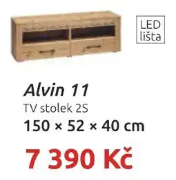 Nábytkáři Čech a Moravy Alvin 11 TV stolek 2S nabídka