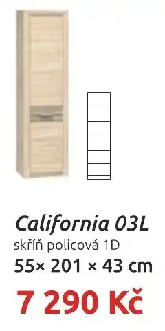 Nábytkáři Čech a Moravy California 03L skřín policová 1D nabídka