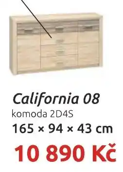 Nábytkáři Čech a Moravy California 08 komoda 2D4S nabídka
