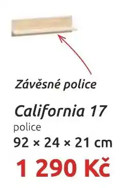 Nábytkáři Čech a Moravy Závěsné police California 17 police nabídka