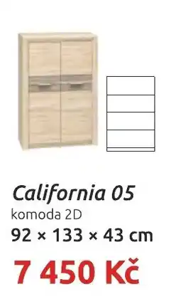 Nábytkáři Čech a Moravy California 05 komoda 2D nabídka