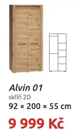 Nábytkáři Čech a Moravy Alvin 01 skříň 2D nabídka