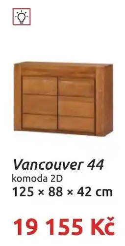 Nábytkáři Čech a Moravy Vancouver 44 komoda 2D nabídka
