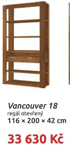 Nábytkáři Čech a Moravy Vancouver 18 regál otevřený nabídka