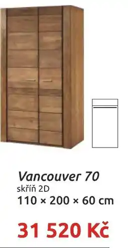 Nábytkáři Čech a Moravy Vancouver 70 skříň 2D nabídka