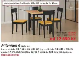 Nábytkáři Čech a Moravy Milénium 6 jídelní set nabídka