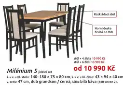 Nábytkáři Čech a Moravy Milénium 5 jídelní set nabídka