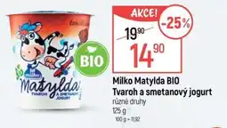 Globus Milko Matylda BIO Tvaroh a smetanový jogurt nabídka