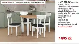 Nábytkáři Čech a Moravy Penelope jídelní stůl nabídka