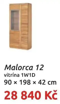 Nábytkáři Čech a Moravy Malorca 12 vitrína 1W1D nabídka