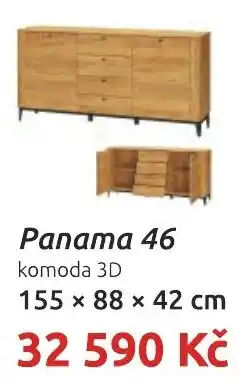 Nábytkáři Čech a Moravy Panama 46 komoda 3D nabídka