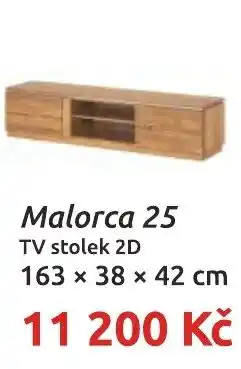 Nábytkáři Čech a Moravy Malorca 25 TV stolek 2D nabídka