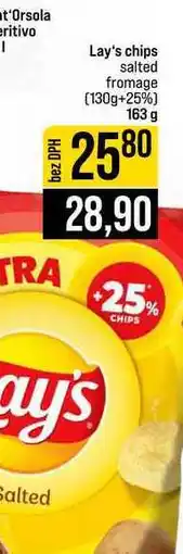 Jip Lay's chips salted fromage 130g+25% 163 g nabídka
