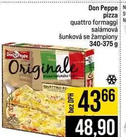 Jip Don Peppe pizza quattro formaggi salámová šunková se žampiony Originale nabídka