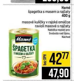 Jip Hamé špagetka s masem a rajčaty nabídka