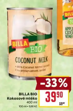 Billa Billa bio kokosové mléko nabídka