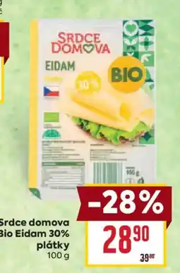 Billa Srdce domova Bio Eidam 30% plátky nabídka