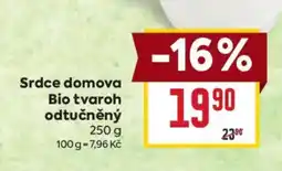 Billa Srdce domova Bio tvaroh odtučněný nabídka