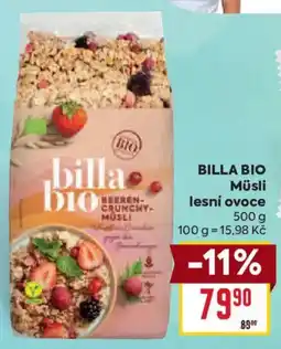 Billa billa bio müsli lesní ovoce nabídka