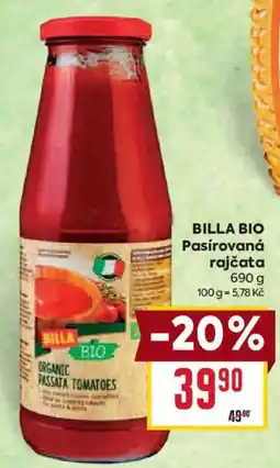 Billa Billa bio pasírovaná rajčata nabídka
