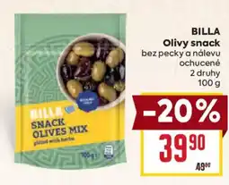 Billa Billa olivy snack nabídka