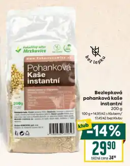 Billa Mrzkovice pohanková kaše instantní nabídka