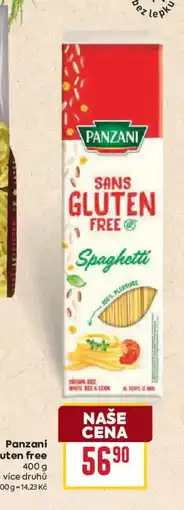 Billa Panzani gluten free spaghetti nabídka