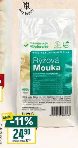 Billa Kukuřičný mlyn Mrzkovice Rýžová Mouka nabídka