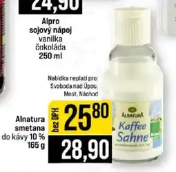 Jip Alnatura smetana do kavy nabídka