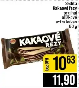 Jip Sedita kakaové řezy original oříškové extra kakao nabídka