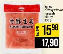 Jip Yanco růžový zázvor na sushi plátky nabídka