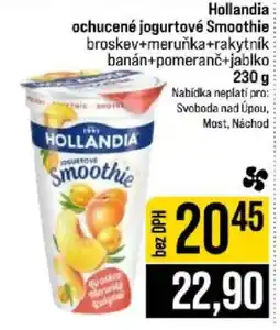 Jip Hollandia ochucené jogurtové Smoothie broskev+meruňka+rakytník banán+pomeranč+jabko nabídka