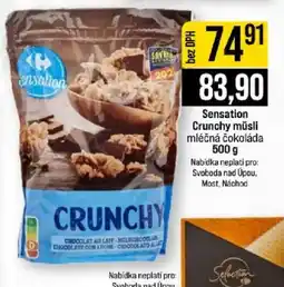 Jip Sensation crunchy můsli mléčná čokoláda nabídka