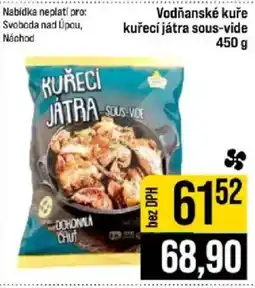 Jip Vodňanské kuře kuřecí játra sous-vide nabídka