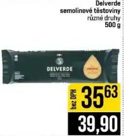 Jip Delverde semolinové těstoviny nabídka