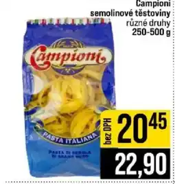 Jip Campioni semolinové těstoviny nabídka