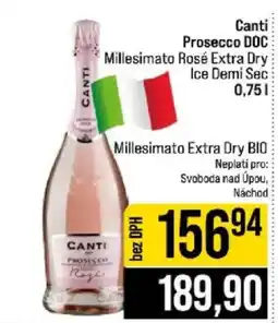 Jip Canti Prosecco DOC Millesimato Rosé Extra Dry Ice Demi Sec nabídka