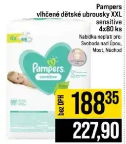 Jip Pampers vlhčené dětské ubrousky XXL sensitive nabídka