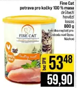 Jip Fine Cat potrava pro kočky 100 % masa drůbeží hovězí losos nabídka
