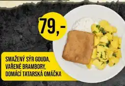 Jip Smazeny Sýr gouda,Varene brambory, tatárska omáčka nabídka