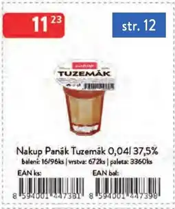 Qanto Nakup Panák Tuzemāk 37,5% nabídka