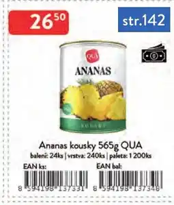 Qanto Ananas kousky Qua nabídka