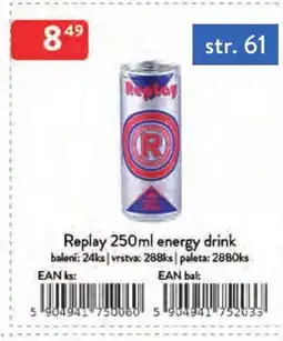 Qanto Replay energy drink nabídka