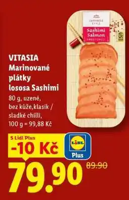 Lidl VITASIA Marinované plátky lososa Sashimi nabídka