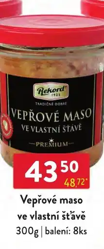 Qanto Rekord vepřové maso ve vlastní šťávě nabídka