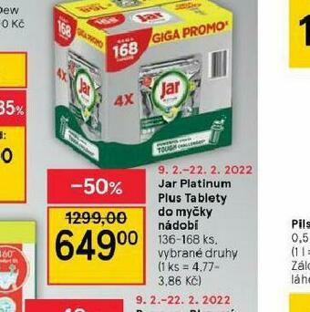 Tesco Jar platinum tablety do myčky nabídka